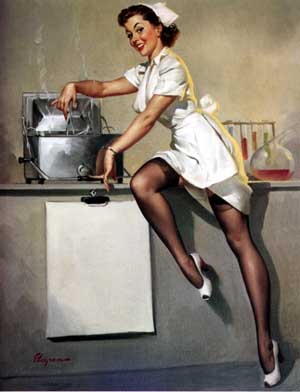 Elvgren, Now Don't Ask Me What's Cooking, 1948.jpg